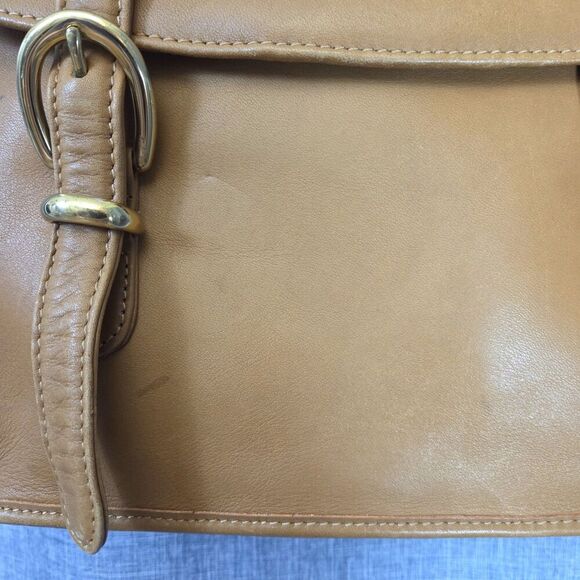 Green Fields Country Cowhide Collection Flap Shoulder Bag Butterscotch/Camel - Picture 10 of 16